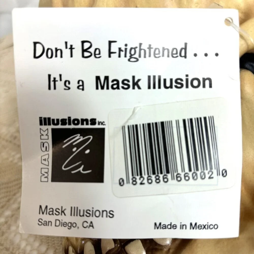 Mask Illusions Vintage Collectible 90’s Realistic Skull Latex Mask